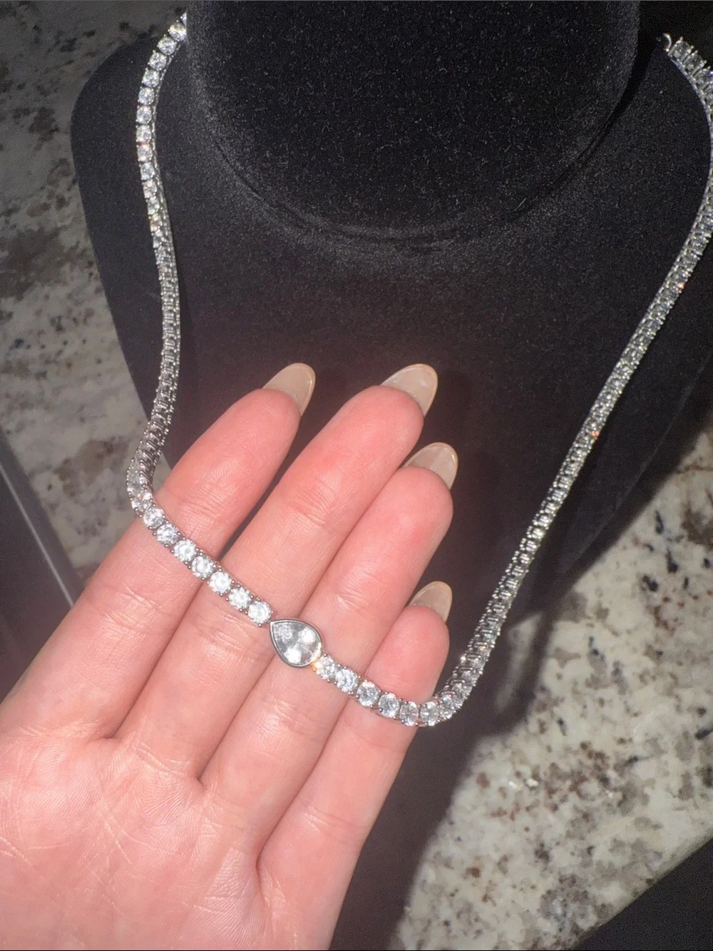 GIVENCHY crystal Tennis Necklace